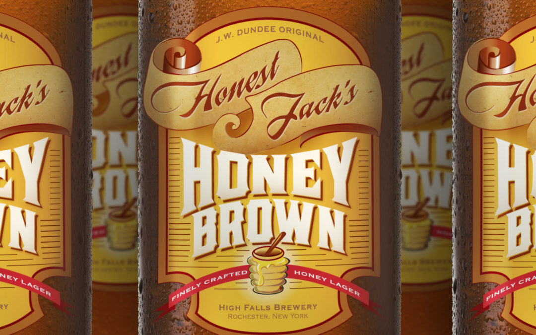 Honey Brown Beer Label Design