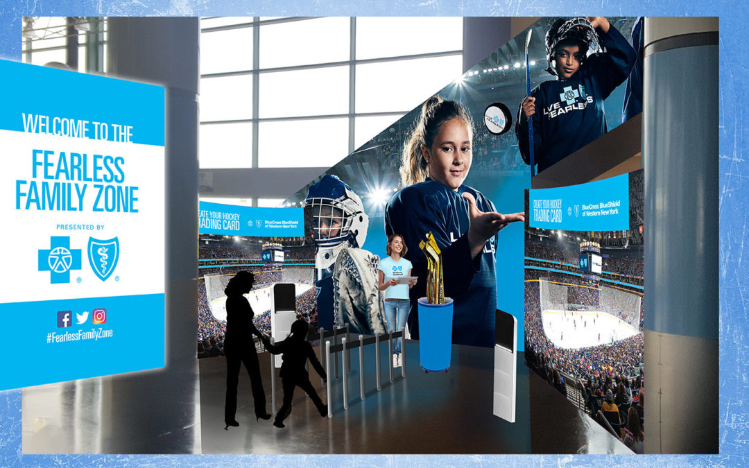 Event Graphics for Healthcare Brand at Hockey Arena