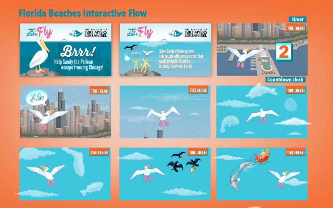 OOH Interactive Experiences Gesture Control Character Illustration